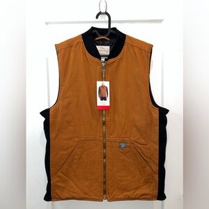 Weatherproof Vintage Vest, Men’s, Brown, Medium, Canvas Utility NWT